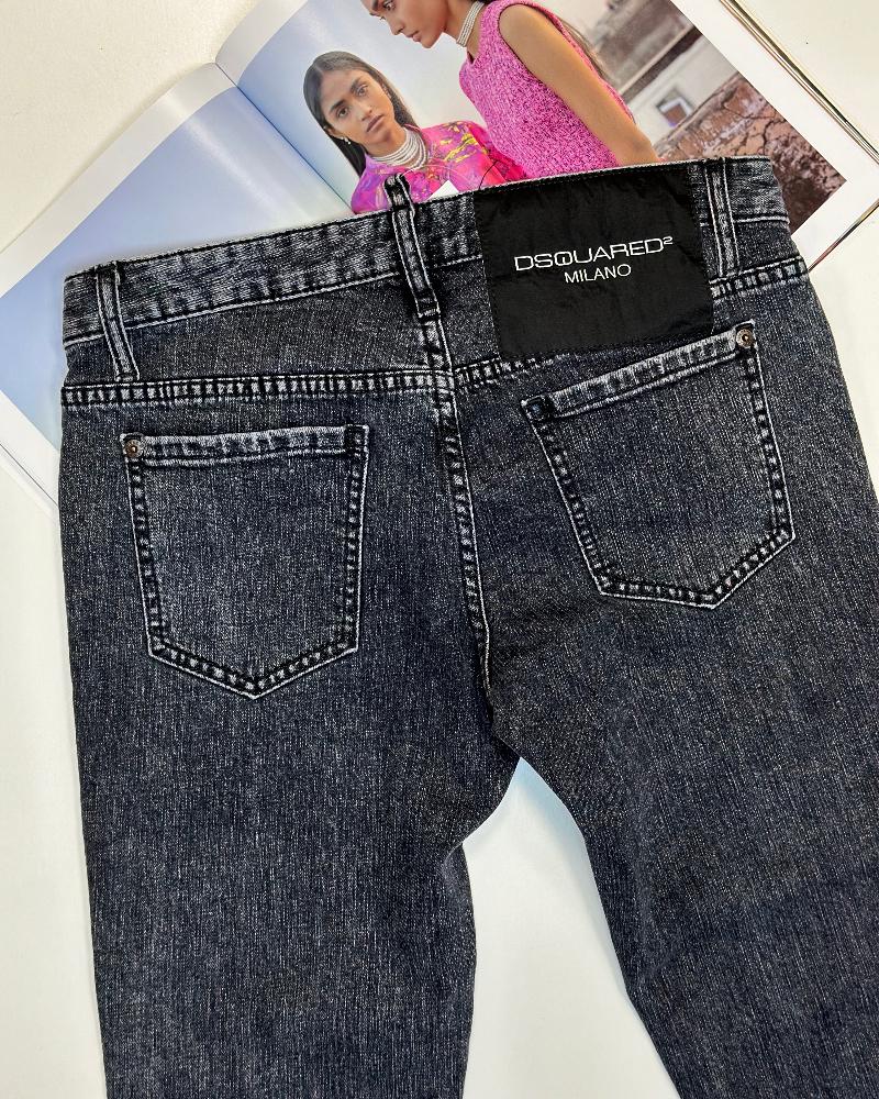 Džíny dámské Dsquared2 černo-šedé Jennifer cropped jeans