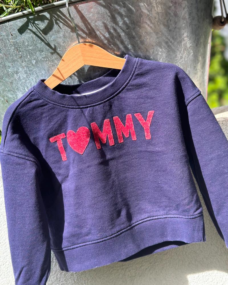 Tommy Hilfiger children's sweatshirt blue with inscription