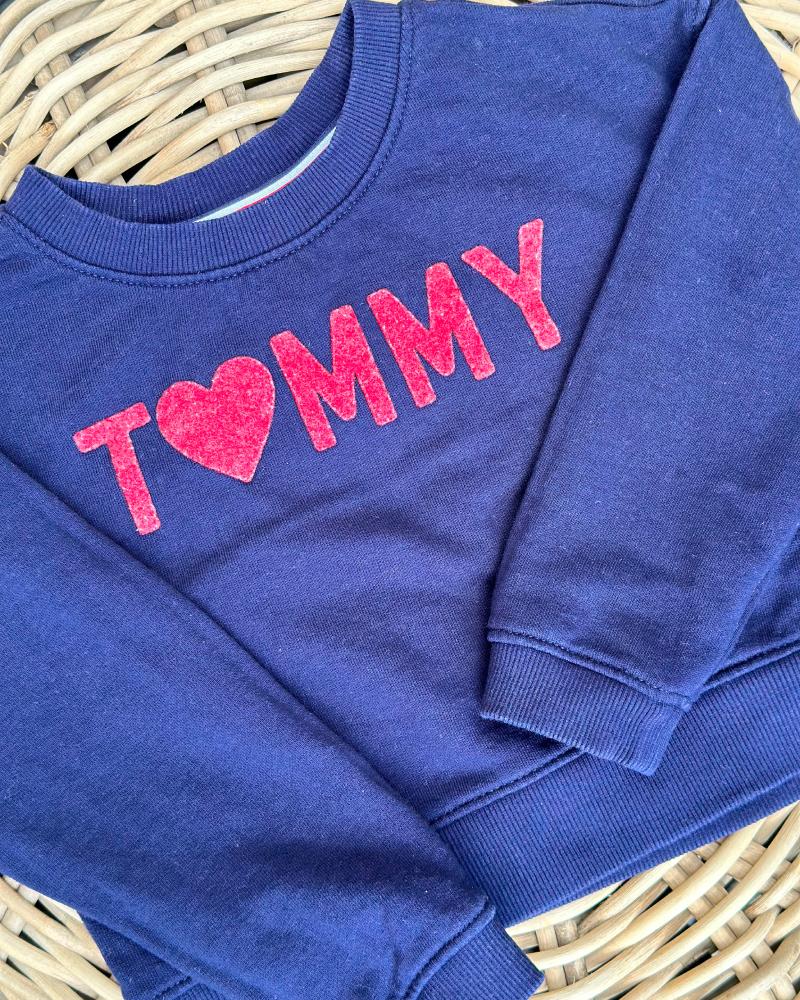 Tommy Hilfiger children's sweatshirt blue with inscription