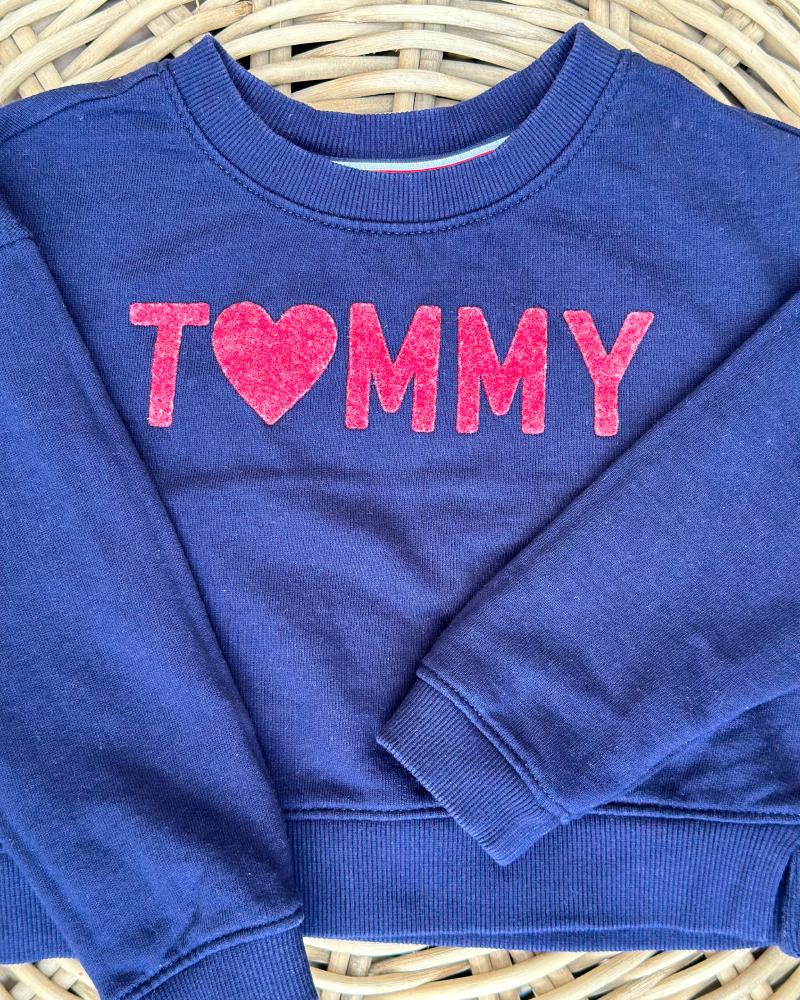 Tommy Hilfiger children's sweatshirt blue with inscription