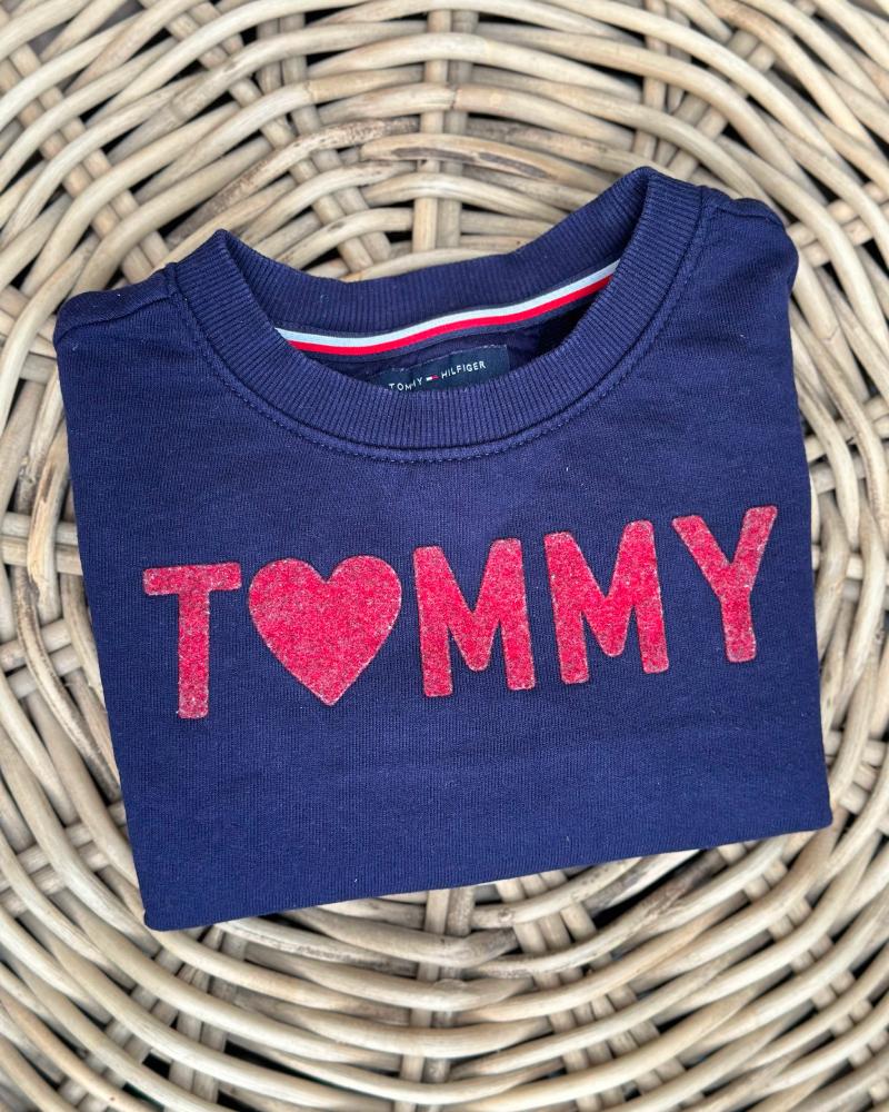 Tommy Hilfiger children's sweatshirt blue with inscription