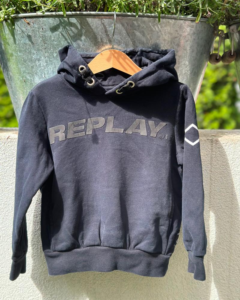 Replay children's sweatshirt black with inscription