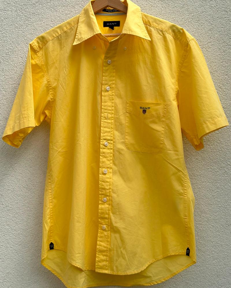 Men's shirt Gant yellow with short sleeves