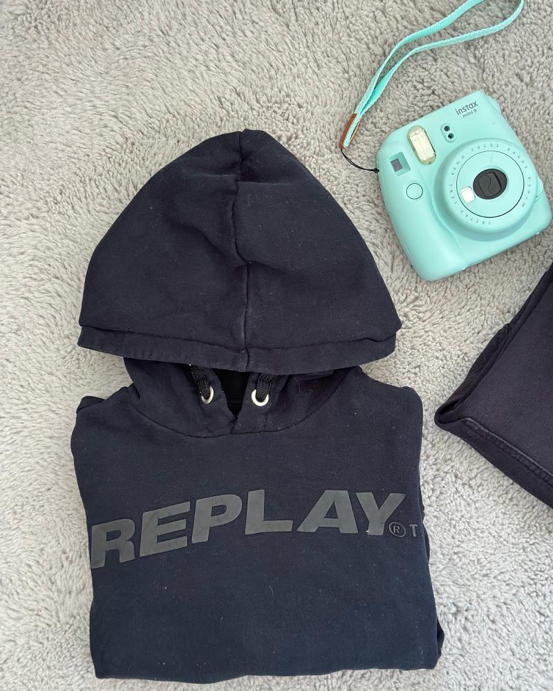 Replay children's sweatshirt black with inscription