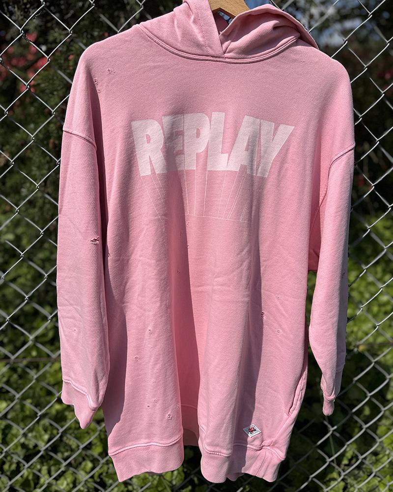 Women's sweatshirt Replay ORGANIC COTTON pink