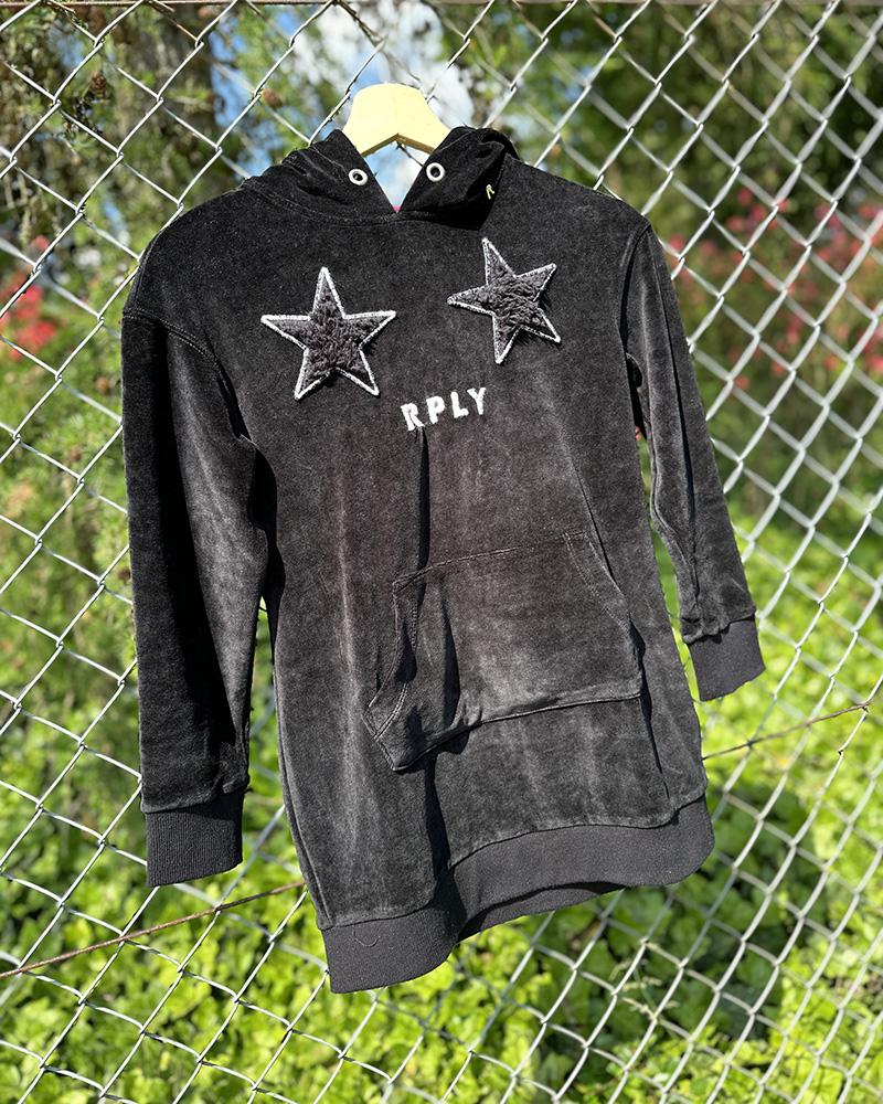 Replay children's sweatshirt black with stars