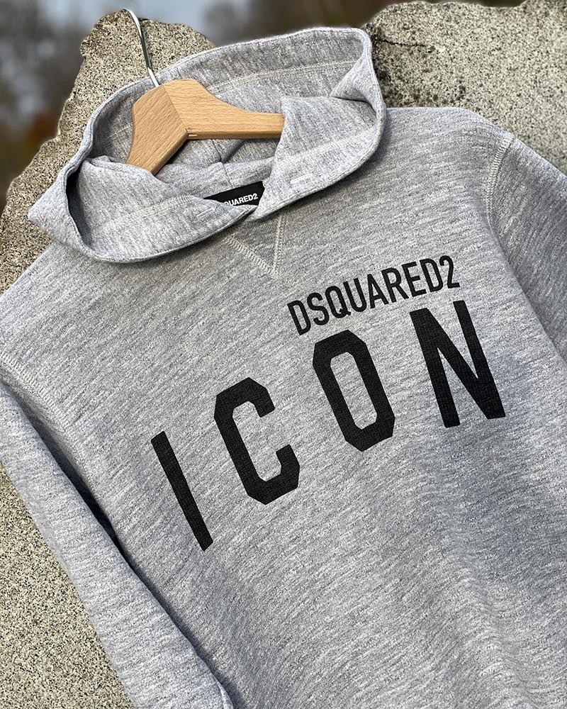 Mikina dětská Dsquared2 ICON šedá