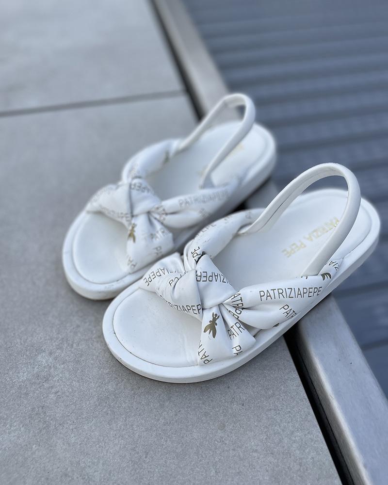 Patrizia Pepe children's sandals white with logos