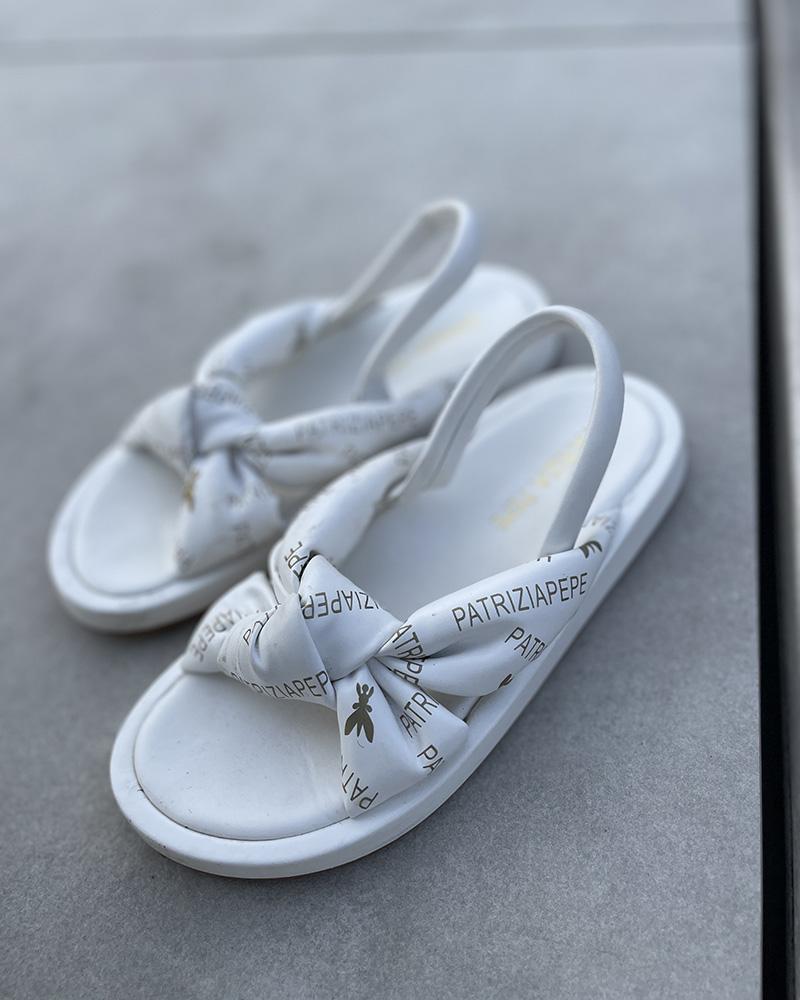 Patrizia Pepe children's sandals white with logos