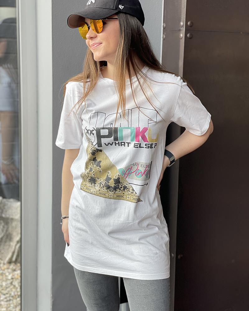 Women's T-shirt Pinko longer with print