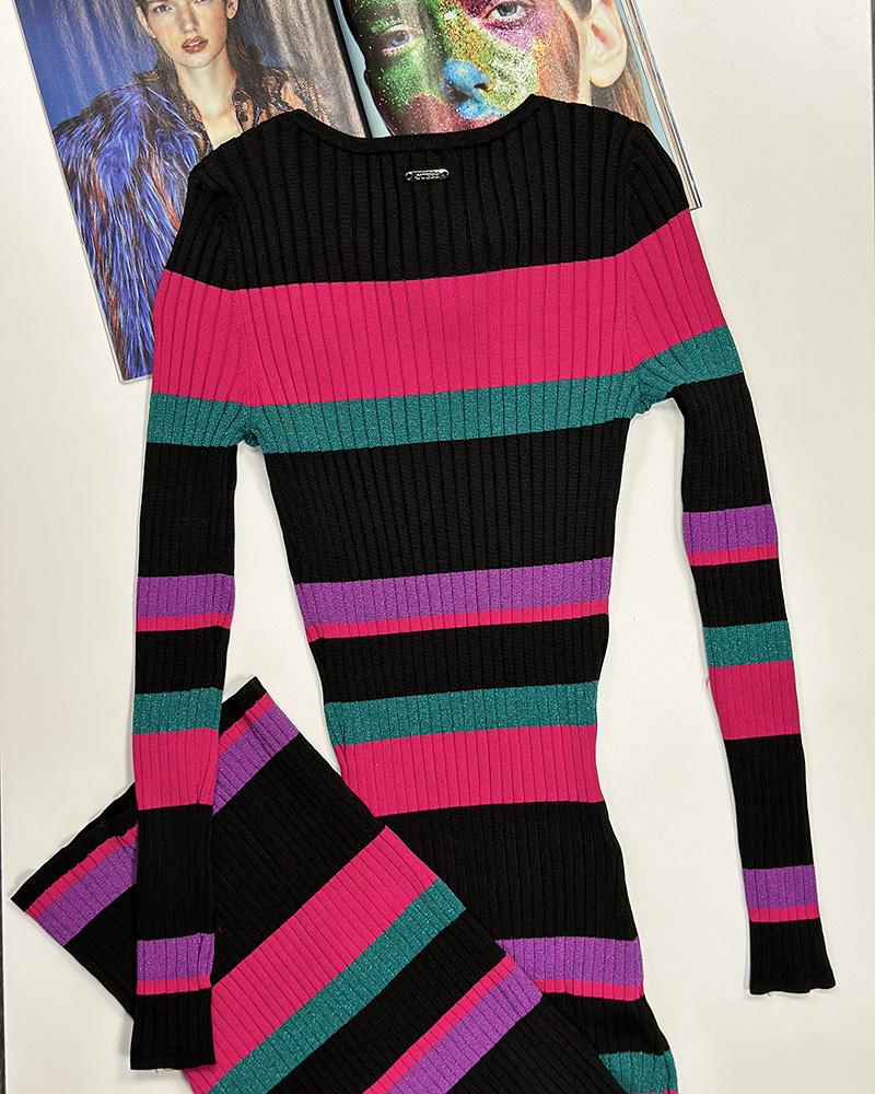 Women's Guess colorful knitted dress with stripes