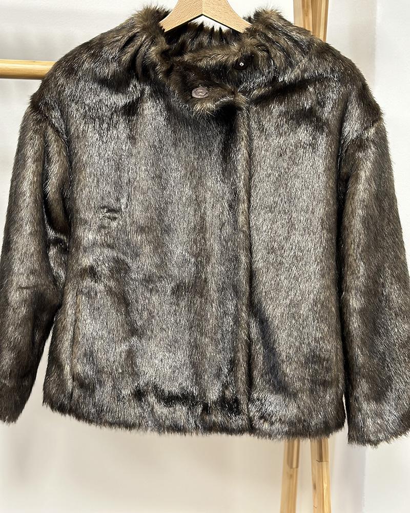 Stefanel women's coat with artificial fur