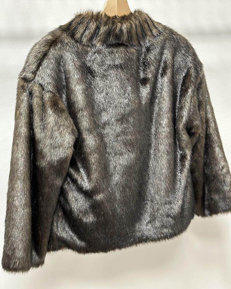 Stefanel women's coat with artificial fur