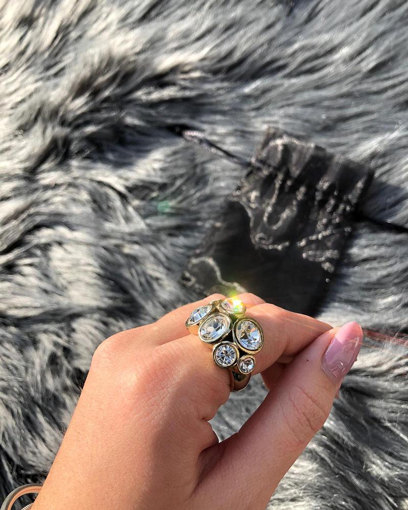 Dyrberg/Kern women's ring with rhinestones
