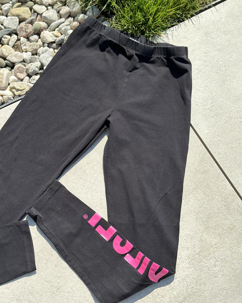 Children's leggings Diesel black with inscription