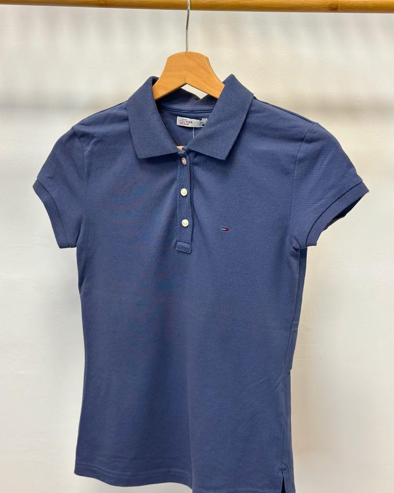 Women's Tommy Hilfiger blue polo shirt