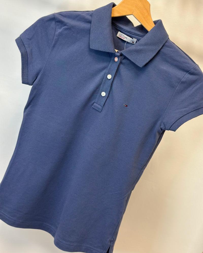 Women's Tommy Hilfiger blue polo shirt