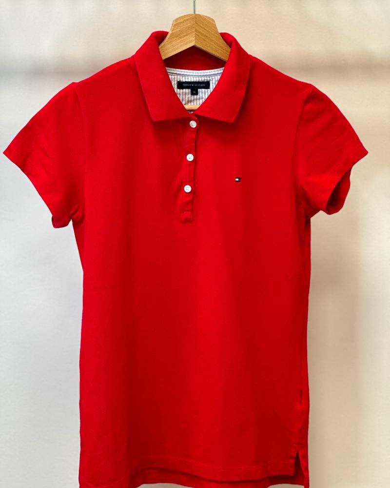 Triko dámské Tommy Hilfiger červené polo