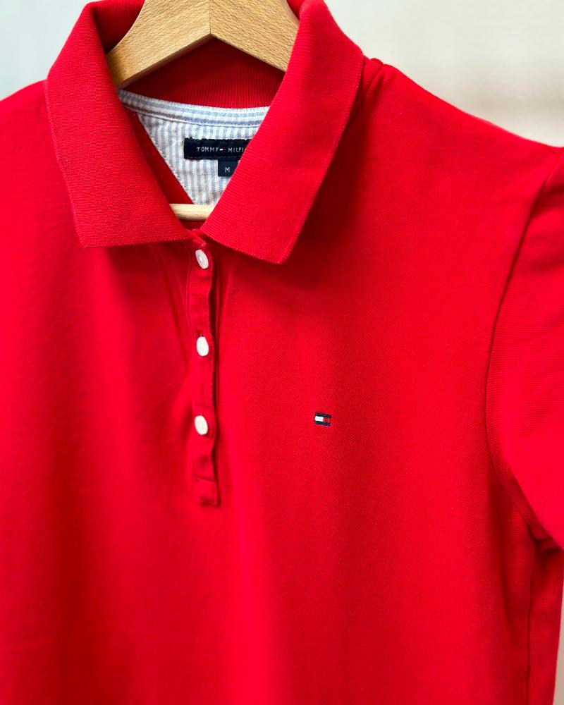 Triko dámské Tommy Hilfiger červené polo