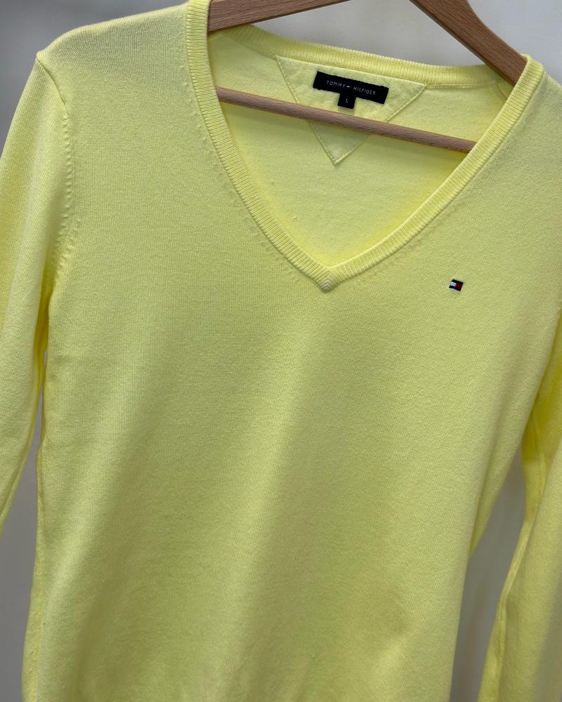 Women's sweater Tommy Hilfiger yellow-green