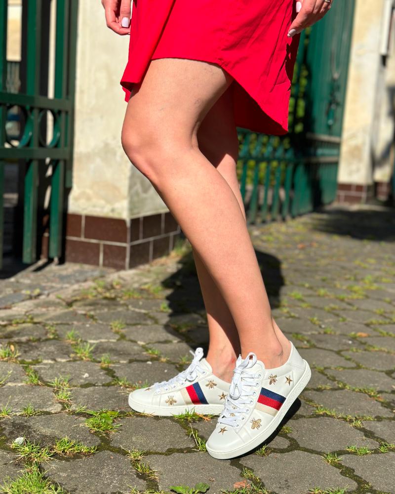 Tenisky dámské Gucci Off white Ace Bee and Stars