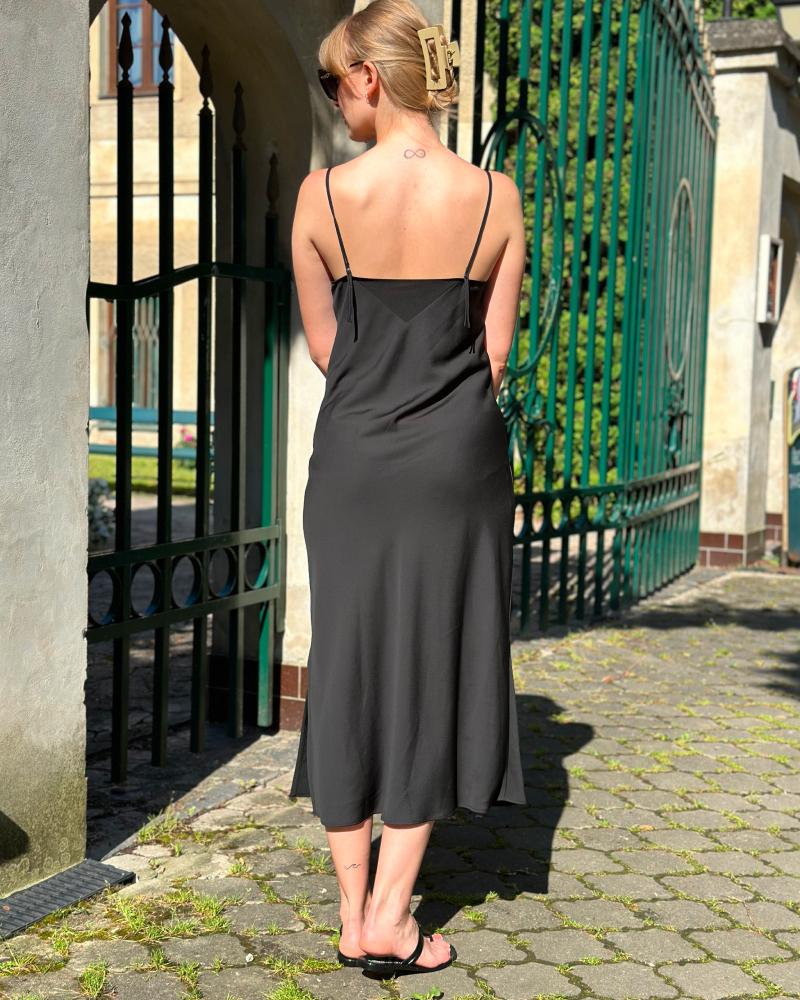 Women's Calvin Klein black long cocktail dress