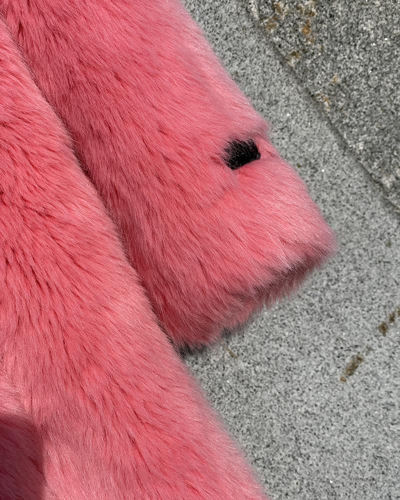 Children's coat Replay pink furry