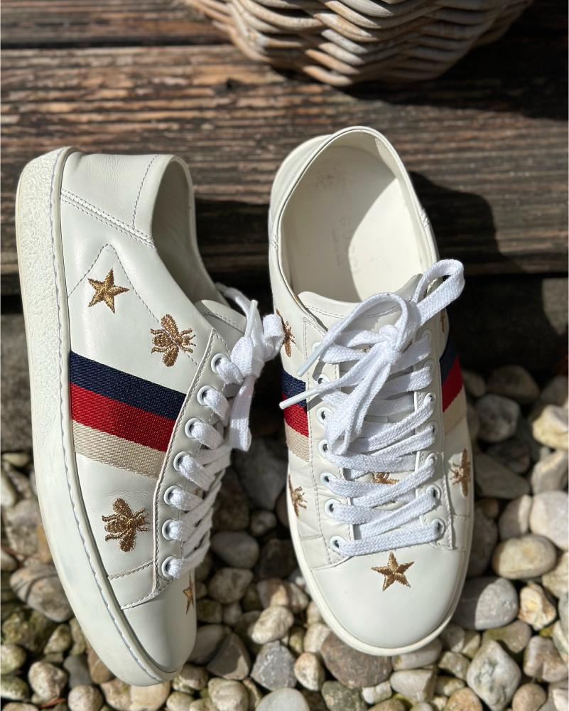 Tenisky dámské Gucci Off white Ace Bee and Stars