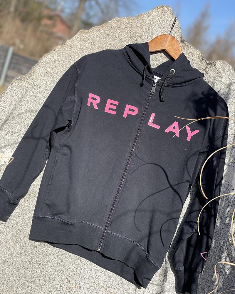 Replay children's sweatshirt with a pink inscription