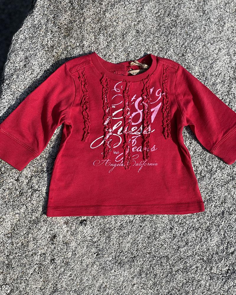 Guess children's t-shirt red with frills