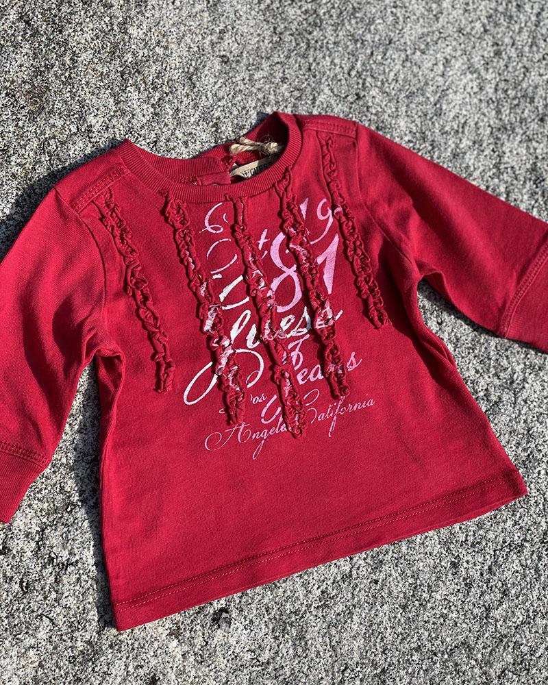 Guess children's t-shirt red with frills