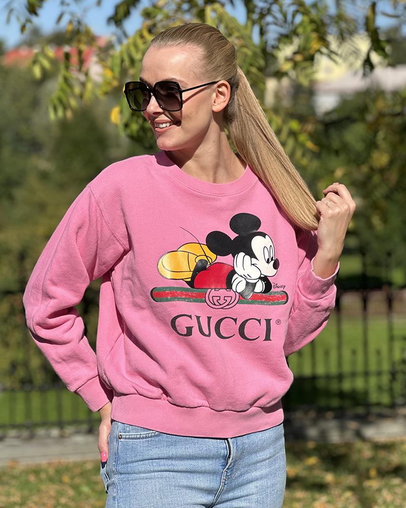 Sweatshirt women's Gucci pink Disney