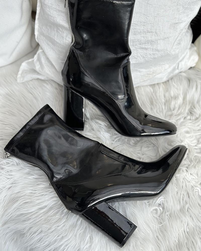 Women's boots Guess black shiny on the heel