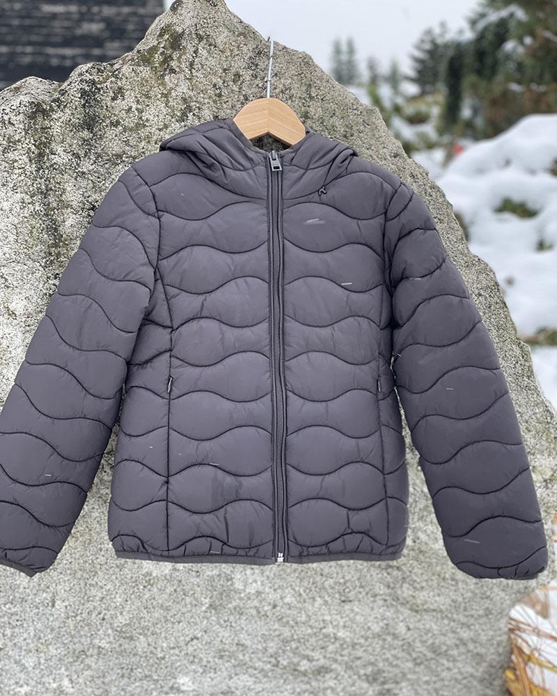 Dark gray quilted Replay children's jacket