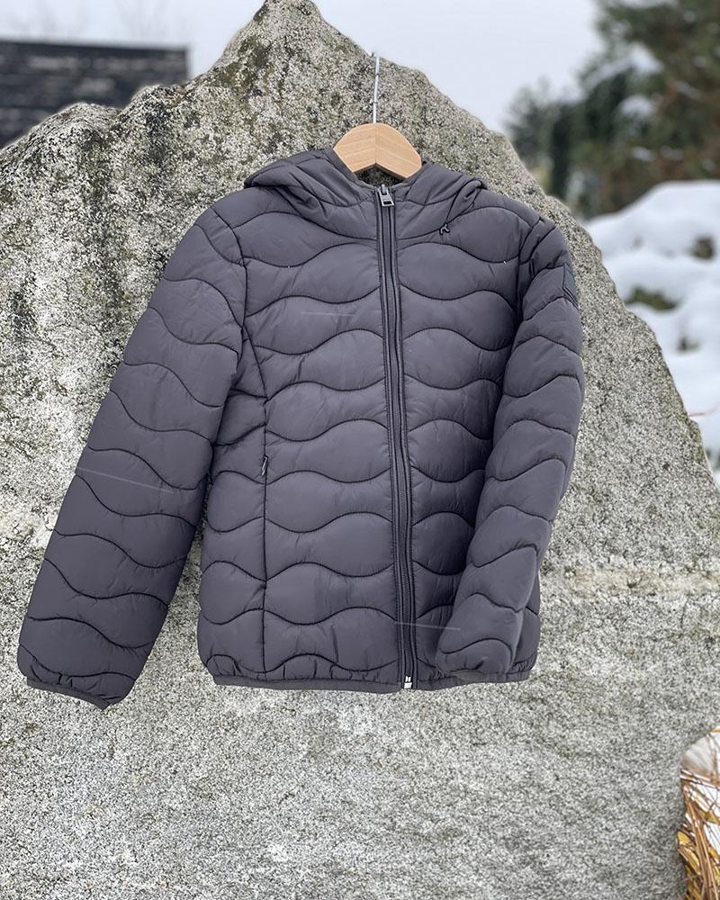 Dark gray quilted Replay children's jacket